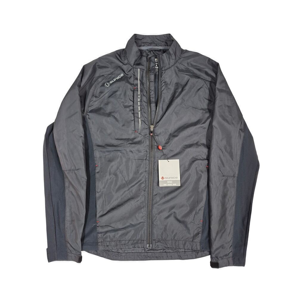 NWT Sunice Cameron Lightweight Wind Jacket Golf wear Black/Charcoal Sz S